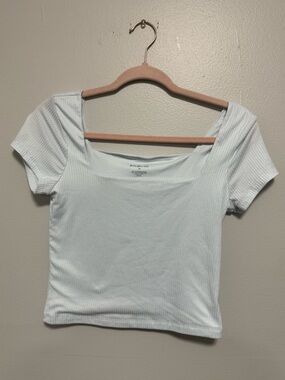 Free For All Baby Blue Ribbed Baby Tee
